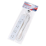 SAS Power Board 4 Outlets With Overload Protection White 240V 10A Max Load 2400W 3m 272600