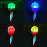 SAS Stake Light Solar Candy Cane Crackle Ball 1LED Multi Colour 7x5.5x34cm 252718