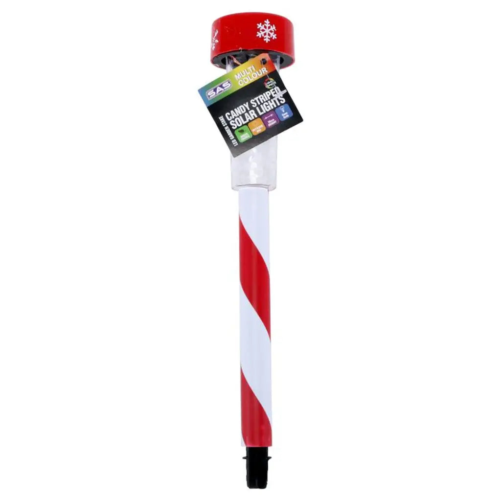 SAS Stake Light Solar Candy Striped 1LED Multi Colour 10.5x5x38cm 184682