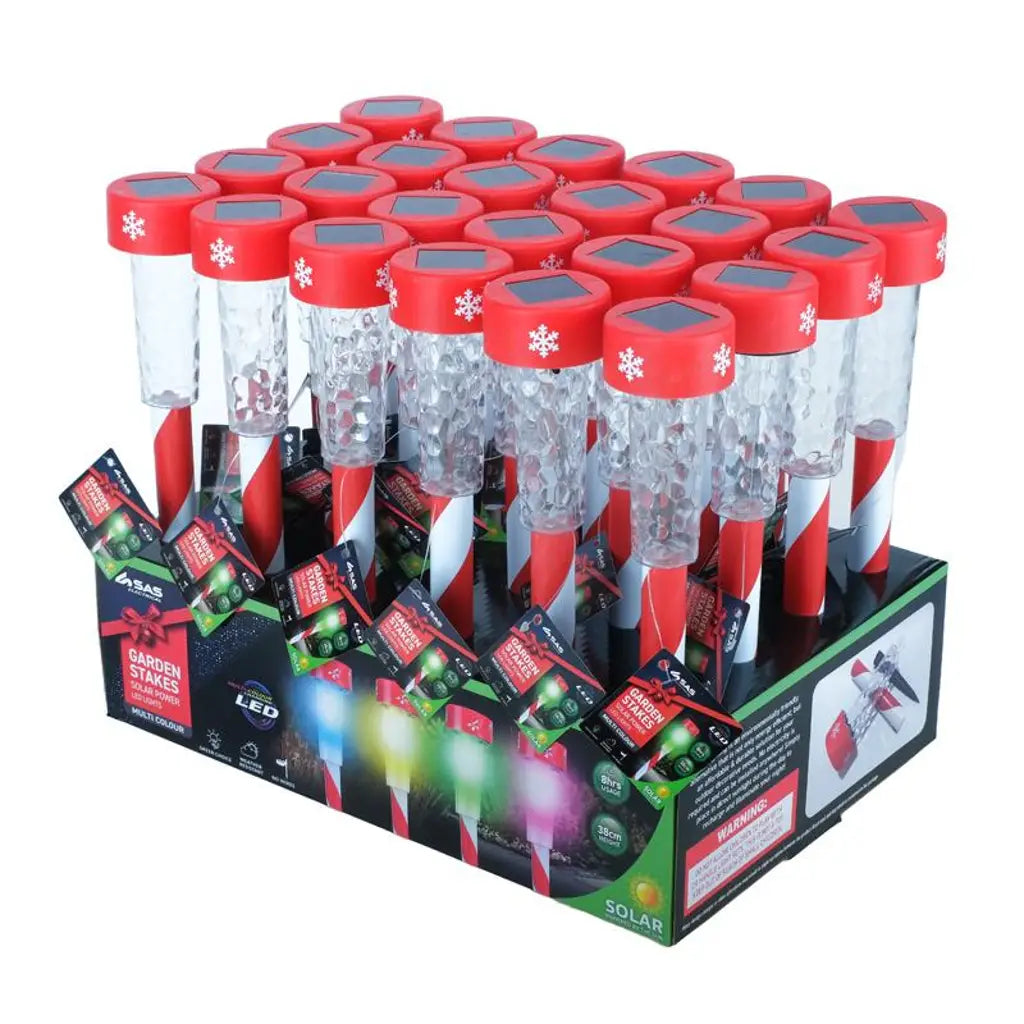 SAS Stake Light Solar Candy Striped 1LED Multi Colour 10.5x5x38cm 184682