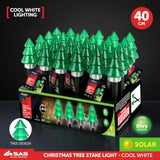 SAS Stake Light Solar Christmas Tree 1LED Cool White 8x40cm 272914