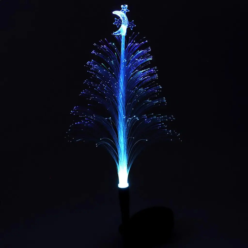 SAS Stake Light Solar Christmas Tree Fibre Optic 1LED 18x25x70cm 285587