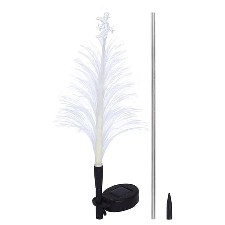 SAS Stake Light Solar Christmas Tree Fibre Optic 1LED 18x25x70cm 285587