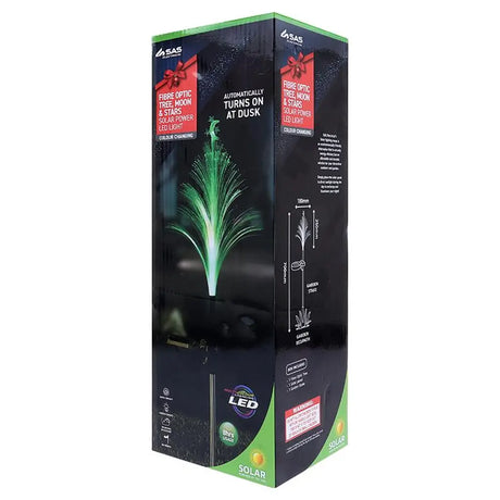 SAS Stake Light Solar Christmas Tree Fibre Optic 1LED 18x25x70cm 285587