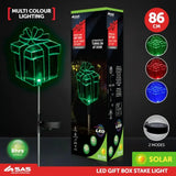 SAS Stake Light Solar Gift Box 1LED Multi Colour 13x11x87cm 242122