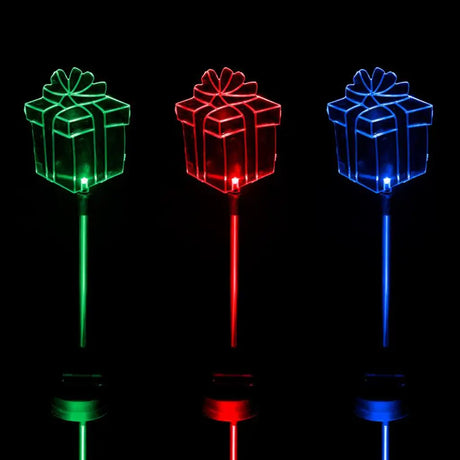 SAS Stake Light Solar Gift Box 1LED Multi Colour 13x11x87cm 242122