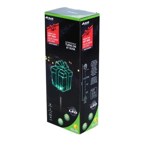 SAS Stake Light Solar Gift Box 1LED Multi Colour 13x11x87cm 242122