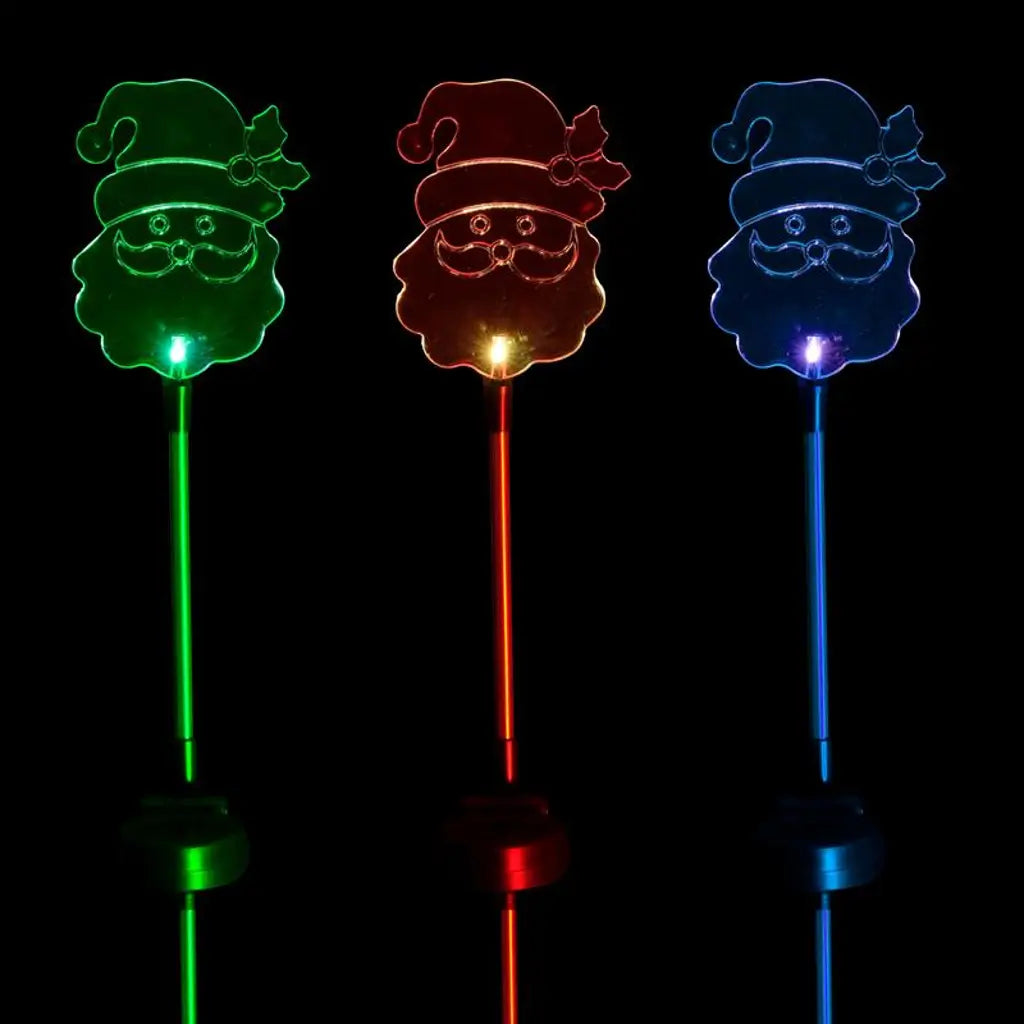 SAS Stake Light Solar Santa 1LED Multi Colour 14x10x80cm 242139