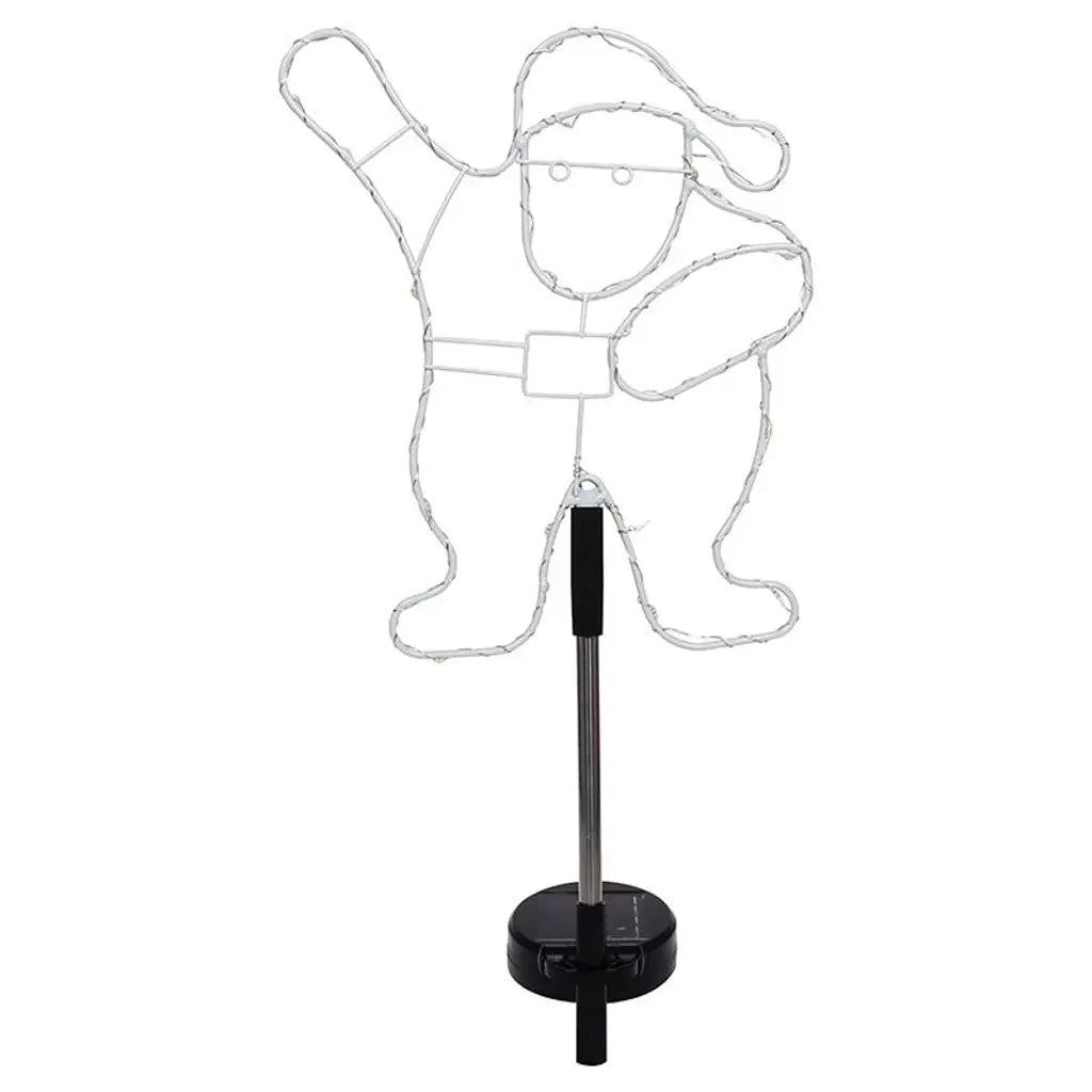 SAS Stake Light Solar Silhouette Santa 20LED Warm White 20x25x70cm 285693
