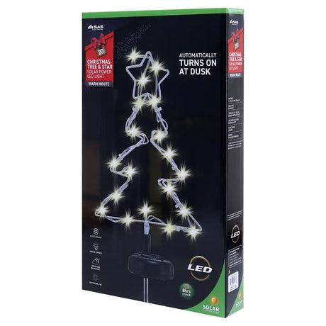 SAS Stake Light Solar Silhouette Tree 20LED Warm White 18x25x64cm 320738