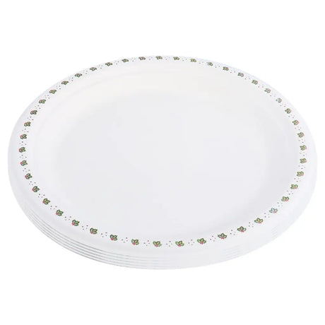 SAS Sugarcane Bagasse Christmas Plates Round 23cm 18Pk 320417