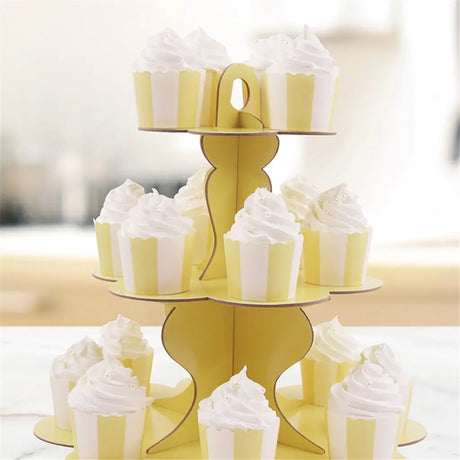Shmick 3 Tier Yellow Paper Cake Stand SH22215