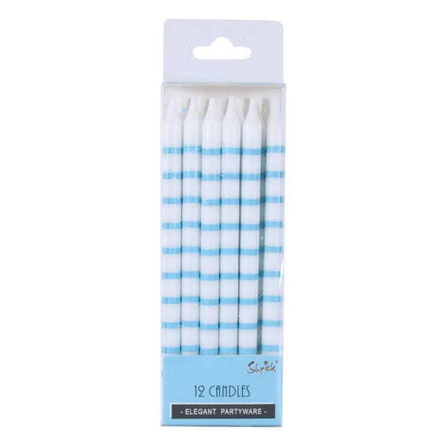 Shmick Blue Birthday Candles 12.5cm 12PK SH48225