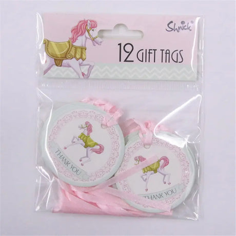 Shmick Carousel Horse Gift Tags 12Pk SH87798