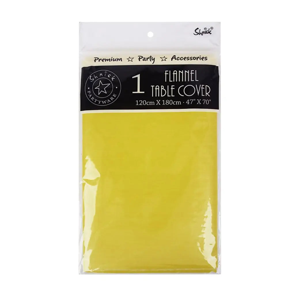 Shmick Flannel Reusable Table Cover 120x180cm Dandelion Yellow SH23608