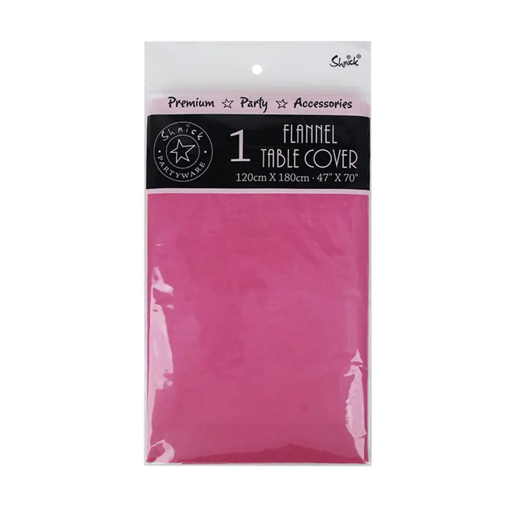 Shmick Flannel Reusable Table Cover 120x180cm Magenta Pink SH23622