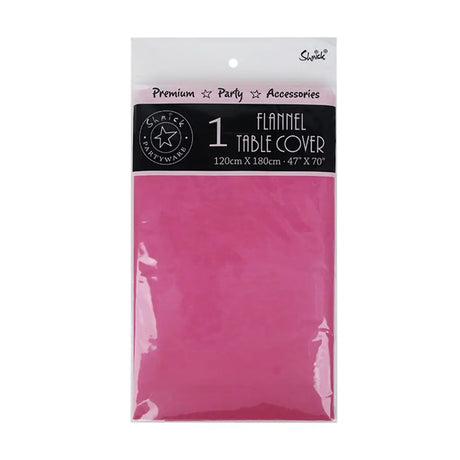 Shmick Flannel Reusable Table Cover 120x180cm Magenta Pink SH23622