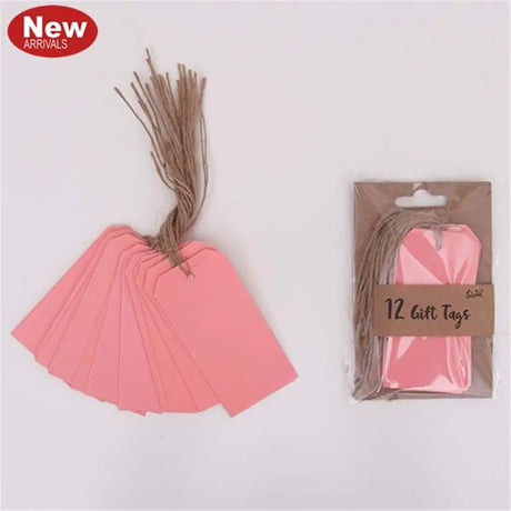 Shmick Gift Tag Coral Pink 12Pk A212530
