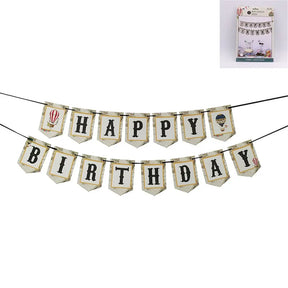 Shmick Happy Birthday Bunting 3.5m Vintage Hot Air Balloon SH87972