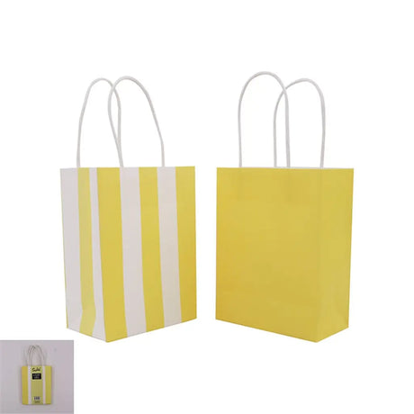 Shmick Kraft Bag Yellow 12x6.5x16cm 4Pk SH22277