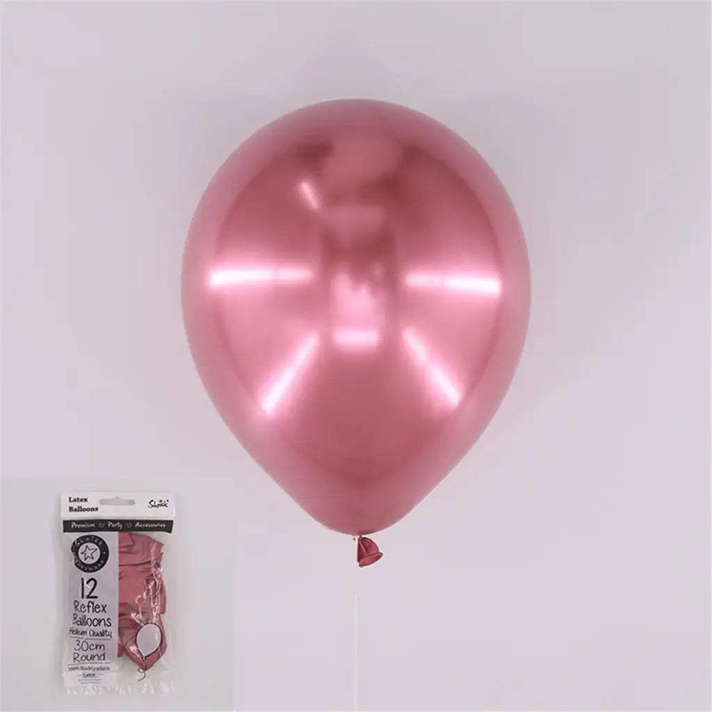 Shmick Latex Balloons Chrome Blush 30cm 12Pk SH95076
