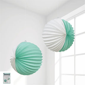 Shmick Mint Accordion Lanterns 2Pk 25cm SH22697