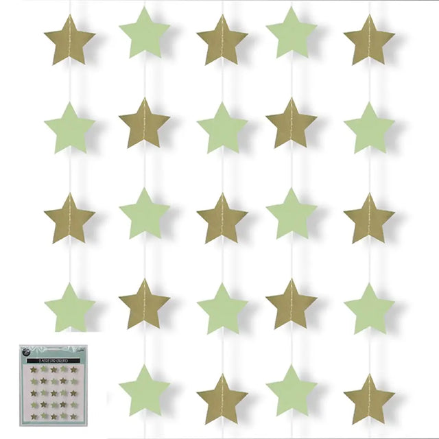 Shmick Mint Star Garland 200cm 2PK SH19437