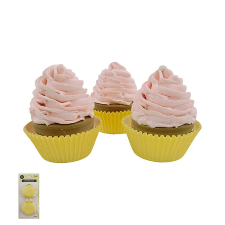 Shmick Paper Cupcake Liners Yellow 7.5x5x3cm 100Pk SH21119