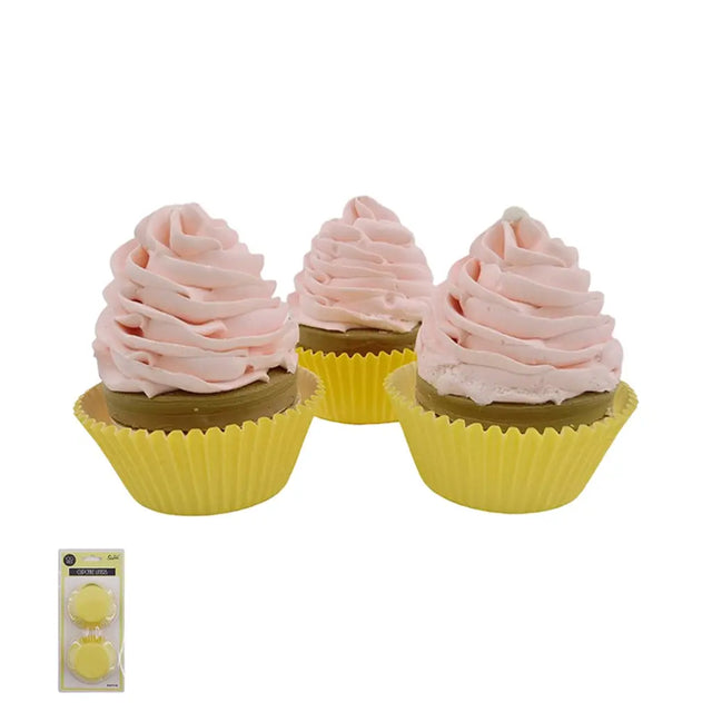 Shmick Paper Cupcake Liners Yellow 7.5x5x3cm 100Pk SH21119