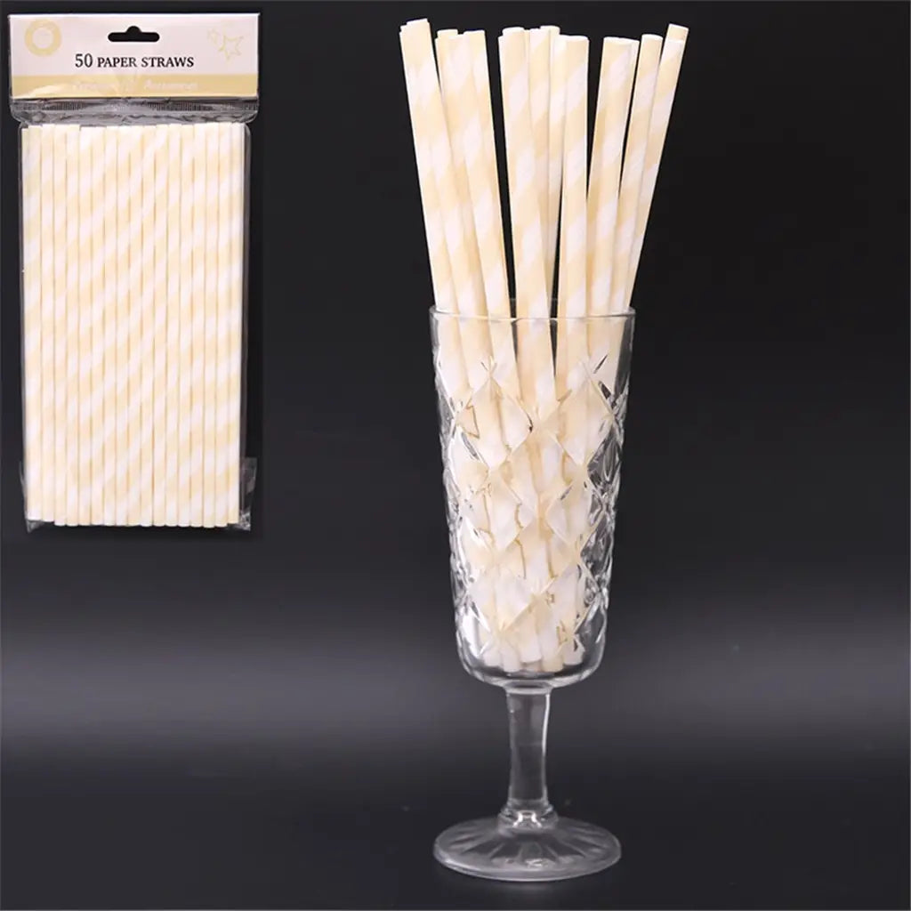 Shmick Paper Straws Porcelain 50Pk A232064