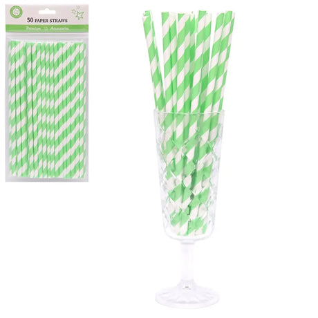 Shmick Paper Straws Shamrock 50Pk A231982