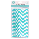 Shmick Paper Straws Teal 50Pk A231999