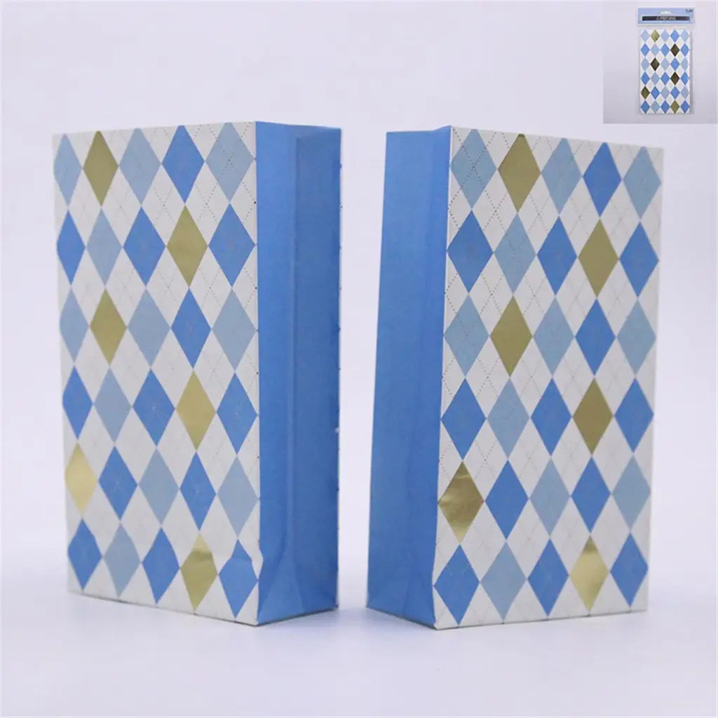 Shmick Party Bag Plaid Blue 6Pk SH88917