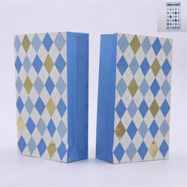 Shmick Party Bag Plaid Blue 6Pk SH88917