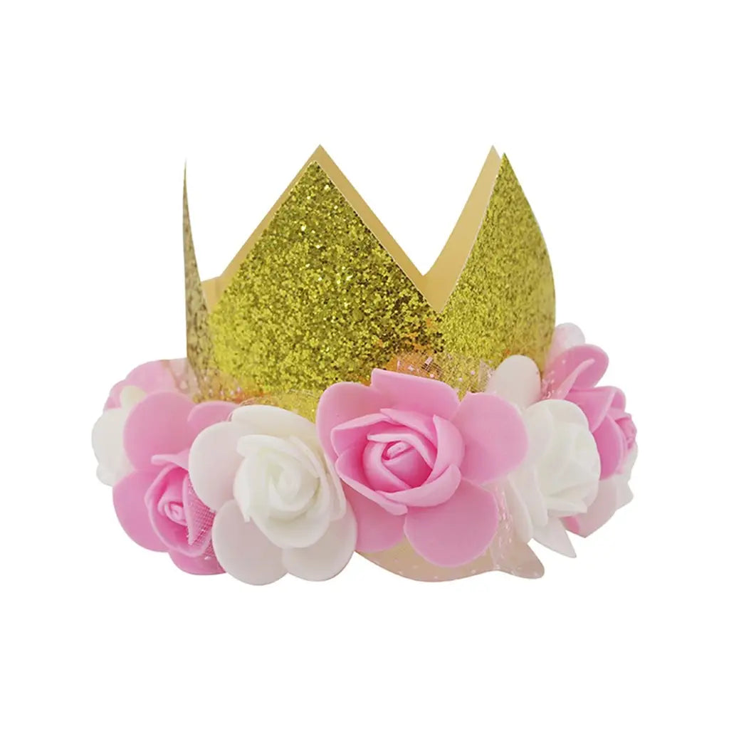 Shmick Pink And Sliver Glitter Birthday Crown SH43692