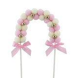 Shmick Pink And White Pom Pom Arch Cake Topper SH43814