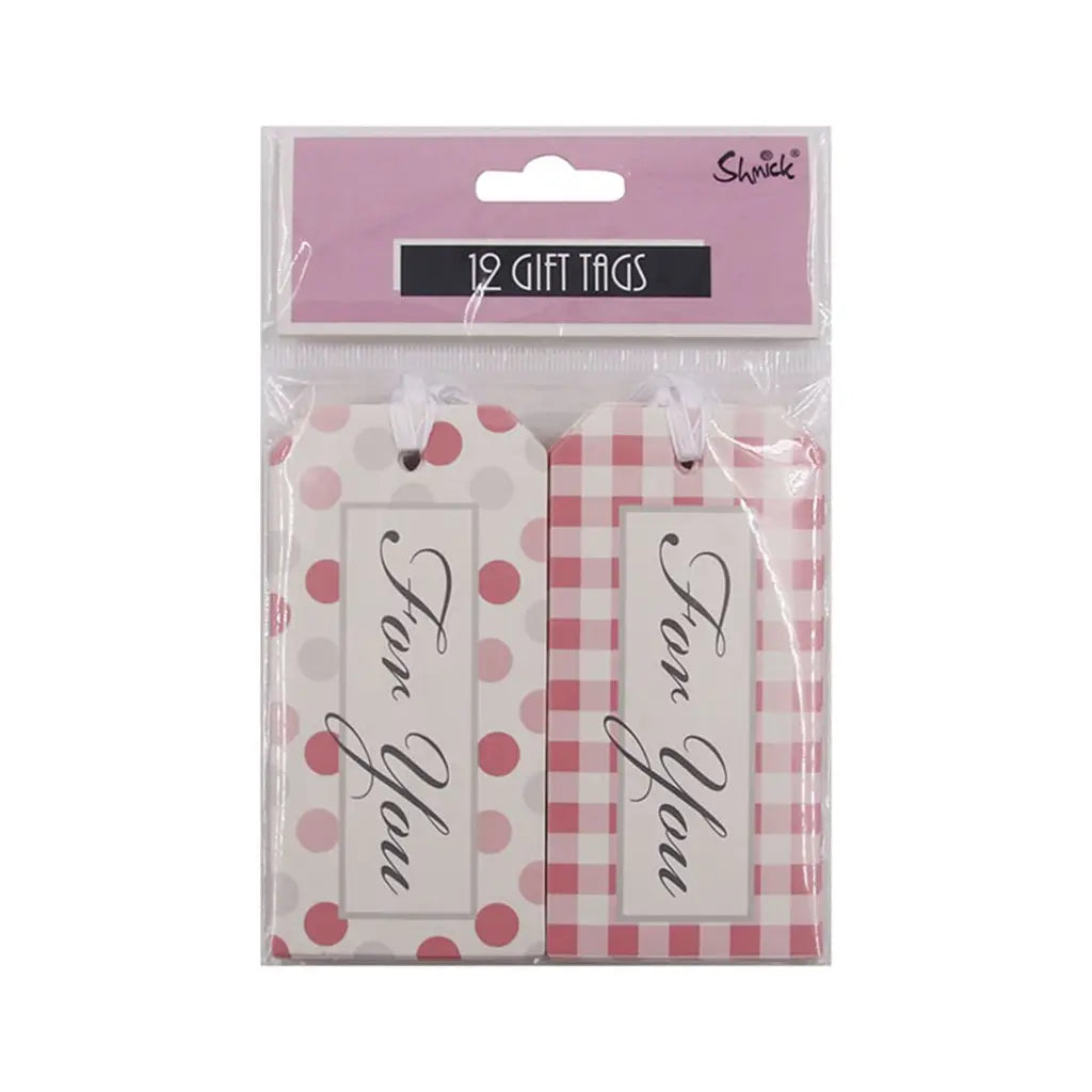 Shmick Pink Gift Tags 12PK SH20716