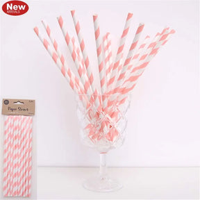 Shmick Pink Paper Straws 20PK A212370