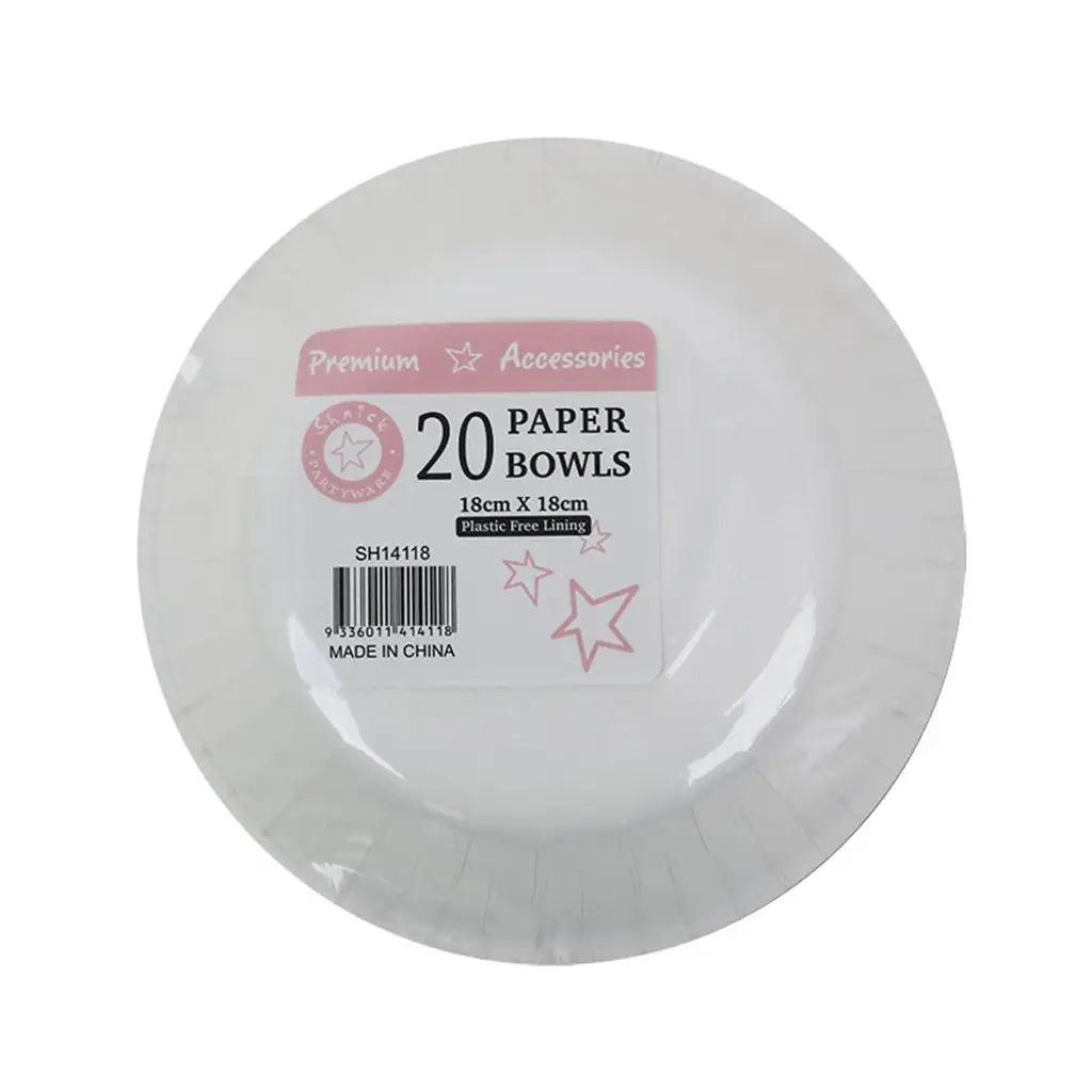 Shmick Plastic Free Paper Bowl Blush Pink 18cm 20PK SH14118