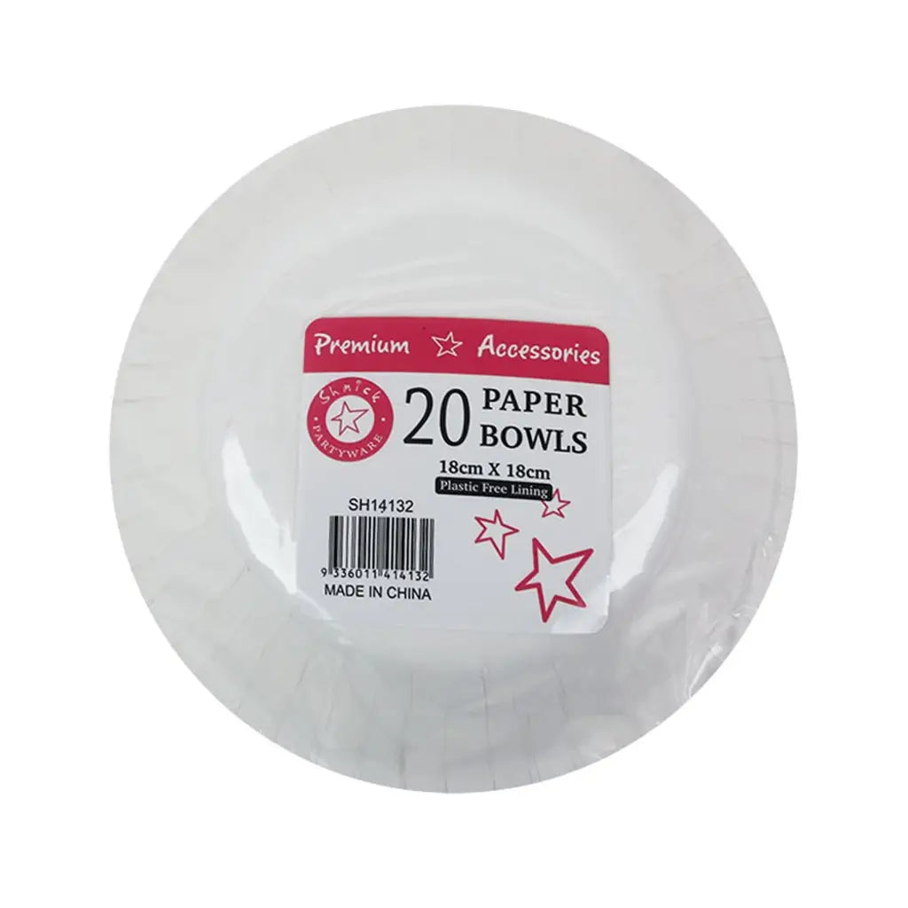 Shmick Plastic Free Paper Bowl Magenta Pink 18cm 20PK SH14132