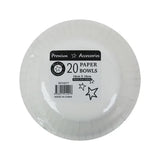 Shmick Plastic Free Paper Bowl White 18cm 20PK SH14217