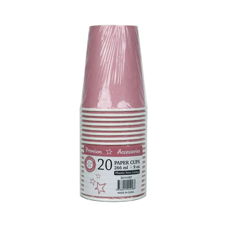Shmick Plastic Free Paper Cups Blush Pink 266ml 20PK SH14187