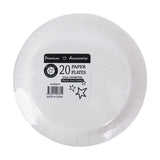 Shmick Plastic Free Paper Plate Black 23cm 20PK SH03815