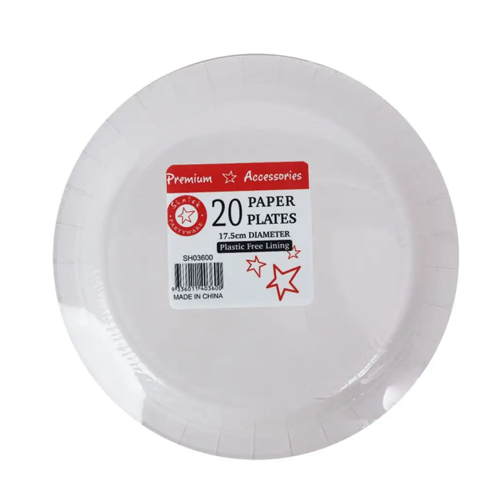 Shmick Plastic Free Paper Plate Cherry Red 18cm 20PK SH03600