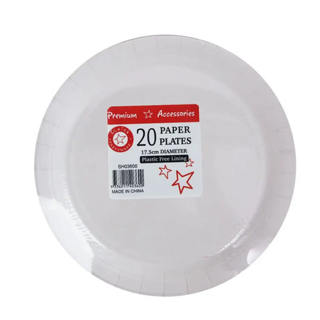 Shmick Plastic Free Paper Plate Cherry Red 18cm 20PK SH03600