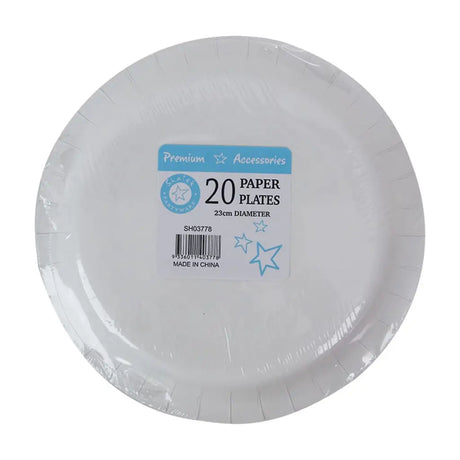 Shmick Plastic Free Paper Plate Sky Blue 23cm 20PK SH03778