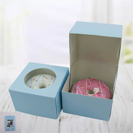 Shmick Single Donut Box Blue 10x10x6.5cm 4Pk SH21416