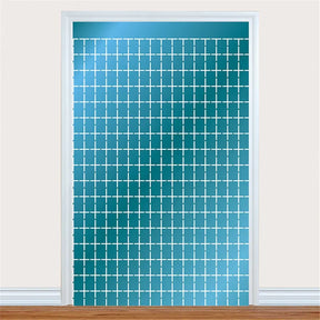 Shmick Square Foil Curtain Blue 100x200cm SH43531