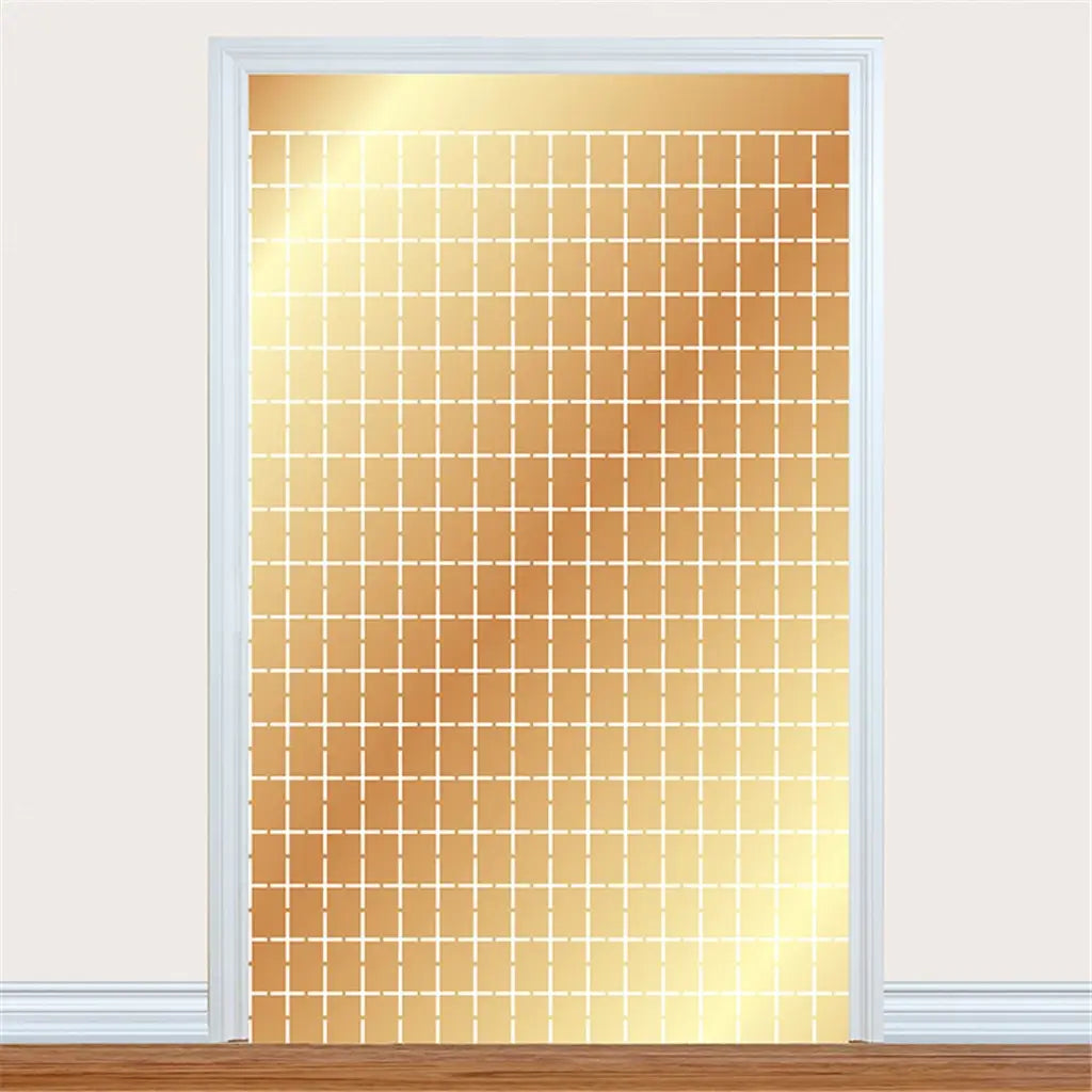 Shmick Square Foil Curtain Champagne 100x200cm SH43555