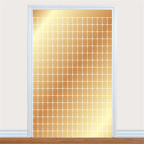 Shmick Square Foil Curtain Champagne 100x200cm SH43555
